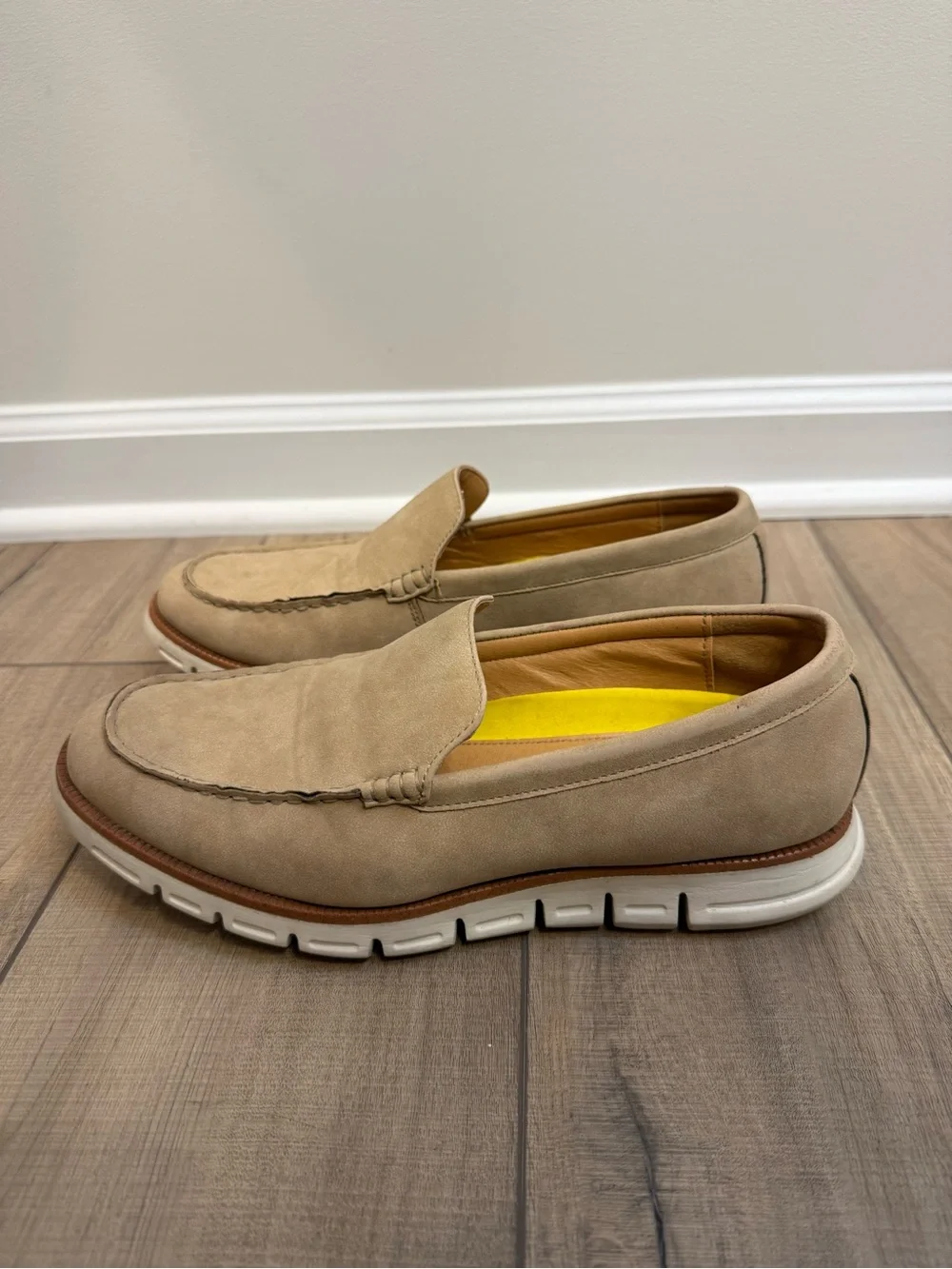 Nine West Men’s Keane Beige Suede Slip-On Loafers